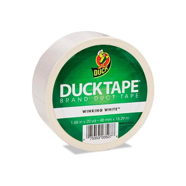 Shurtech Brands Duck Colored Duct Tape, 1.88"W x 20 yds - 3" Core - White 1265015 - main
